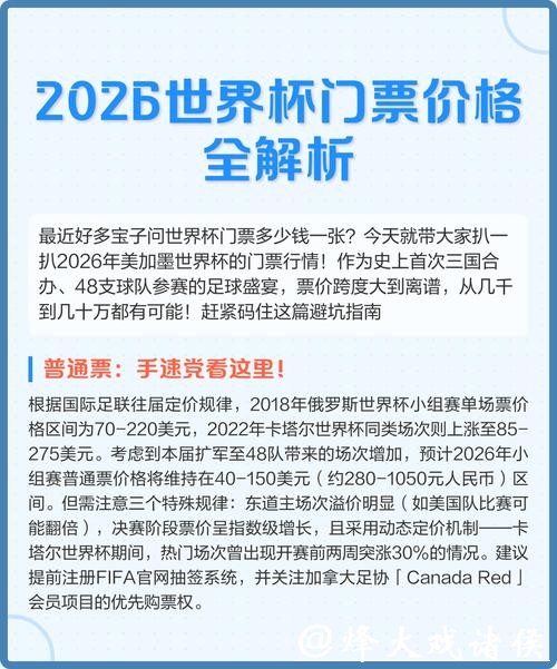 2026年美国世界杯门票购买指南